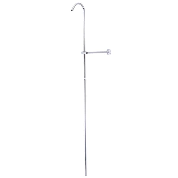 Vintage Shower Riser And Wall Support, Chrome